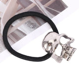 DAIIIBABYYY  - Women Fashion Vintage Punk Metal Skull Hairband Retro Skull Elastic Hair Rope Hair Accessories