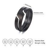 DAIIIBABYYY  -  Fashion Simple Stainless Steel Couple Ring for Men Women Casual Finger Rings Jewelry Engagement Anniversary Gift  New