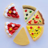 Daiiibabyyy 10Pcs Resin Cute Mixed Mini Pizza Flat Back Cabochons Scrapbooking DIY Jewelry Craft Decoration Accessories E30