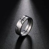 DAIIIBABYYY  -  Fashion Simple Stainless Steel Couple Ring for Men Women Casual Finger Rings Jewelry Engagement Anniversary Gift  New