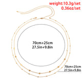 DAIIIBABYYY  -  Sexy Vintage Aesthetic Belly Chain Thin Beads Link Body Chain Waist Chain Belt Y2K Streetwear Summer Women Fashion Body Jewelry