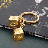 Daiiibabyyy Movie Jewelry The Last Jedi Dice Charm keychain Han Solo Lucky Dice Prop Smugglers Dice Keychain Accessories-50