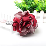 Daiiibabyyy 8cm Beauty Ribbon Two-tone Flower Jaw Hair Clip Barrette Flower Hair Claws for Women Girl Headwear Hair Accessories