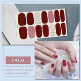 Daiiibabyyy Baking Free Fashion Nail Art Sticker Full Cover Wraps Decorations DIY Manicure Solider Nail Vinyls Adhesive Beauty Pre-designed