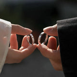 DAIIIBABYYY  -  2Pcs Sun and Moon Lover Couple Rings Set Promise Wedding Bands for Him and Her Jewerly Gift