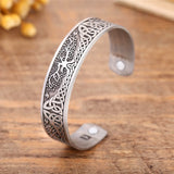 DAIIIBABYYY  -  Viking Talisman Health Bracelets Tree Of Life Luck Knot Runes Trinity Magnetic Cuff Bangles Women Men Adjustable Bracelet