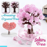 Daiiibabyyy DIY Growing Tree Paper Sakura Crystal Trees Desktop Cherry Blossom Toys Paper Tree Gift Novelty Toy Exploring Science