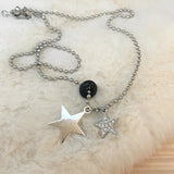 DAIIIBABYYY  -  Fashion Crystal Star Necklace for Women Girls Vintage Beaded Chains Stainless Steel Choker Pendants Aesthetic Y2k Jewelry