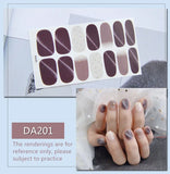 Daiiibabyyy Baking Free Fashion Nail Art Sticker Full Cover Wraps Decorations DIY Manicure Solider Nail Vinyls Adhesive Beauty Pre-designed