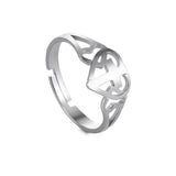 DAIIIBABYYY  -  Jesus Cross Love Stainless Steel Open Ring Women's Faith Christian Guardian Fashion Party Gift Jewelry New 2024