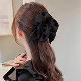 Daiiibabyyy High-grade Fabric Bows Large Hair Claws Fashion Hair Accessories For Women Back Head Clip Boutique Cute Girl Hairpins Headwear