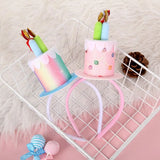 DAIIIBABYYY  -  Happy Birthday Hairband Funny Hair Accessories Candle Women Hair Hoop Cake Colorful Headband Party Props