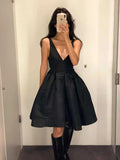 Daiiibabyyy black dress women V-neck sleevless sexy women dress knee length Y2k party dress black little dress elegant women