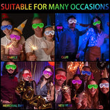 Daiiibabyyy LED Glow Glasses 6 Neon Colors LED Shutter Shade Glasses Kids Birthday Gifts Toys Blinds 3 Lights Glasses Party Favors Supplies