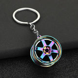 DAIIIBABYYY  -  Hot Sale Racing Steering Wheel Keychain Personality Modified Car Key Chain 6 Speed Gearbox Creative Model Metal Key Chain Gift