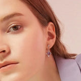 DAIIIBABYYY  -  Personality Design Purple Star Crystal Drop Dangle Earrings for Women Charm Heart Zircon Stud Earring Cute Jewelry Accessories