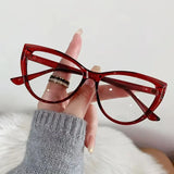 DAIIIBABYYY  -  Fashion Cat Eye Frames Transparent Computer Glasses Women Anti Blue Light Vision Care Optical Classic Vintage Photochromic Lens