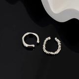 DAIIIBABYYY  -  Punk Irregular Geometric Ear Cuff Earrings for Women Non-Piercing Metal Ear Clip Earring Fake Cartilage Fashion Jewelry Party