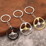 DAIIIBABYYY  -  Hot Sale Racing Steering Wheel Keychain Personality Modified Car Key Chain 6 Speed Gearbox Creative Model Metal Key Chain Gift