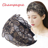 DAIIIBABYYYY  -  Wide Women Hairband Solid Lace Turban Solid Elastic Hair Bands Hair Accessories Headband for Women Girls Headdress