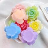 Daiiibabyyy 5Pcs New Cartoon Sparkling Roses Flatback Resin Cabochon Scrapbook Applique DIY Storage Box Phone Decoration Jewelry Accessory