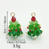 DAIIIBABYYY  -  2024 New Hot Sales Green Crystal Christmas Tree Earrings For Women&Girls Luxury Exquistie Charm Earrings Christmas Holiday Gift