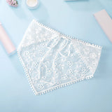 DAIIIBABYYY  -  Fashion Lace Triangle Scarf Hair Band White Printed Flower Bandana Turban Headband For Women Headwarp Hair Accessories