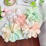 DAIIIBABYYY  -  Summer Small Fresh Oversized Gradient Color Elastic Fabric Scrunchie Simple Temperament Hair Rope High Ponytail Hair Accessories