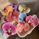 DAIIIBABYYY  -  New Pearl Flower Hair Clip Cute Cloth Butterfly Orchid Orchid Flower Hairpin Duckbill Clip Korean Style Seaside Girl Hair Clip