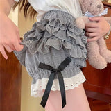 DAIIIBABYYY  - 2024 Summer New All-match Skirt for Women Fashion Sweet Gray Plaid Skirts Y2k Grunge High Waist Ruched Cake Faldas Mujer