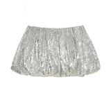 DAIIIBABYYY  - Women Y2K Spangly Mini Skirt Stylish Bubble Hems Low Rise Short Skirt Clubwear Aesthetic Sexy Skirts Rave Outfits