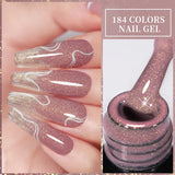 Daiiibabyyy 7ml Translucent Jelly Amber Gel Nail Polish Brown Coloured Varnish Gel Long Lasting Semi Permanent UV Nail Art Manicure