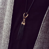 Daiiibabyyy 2024 New Arrival Female Pendant Necklace Tassel Long Winter Sweater Chain Necklace Women Necklaces Wholesale Sales Choker