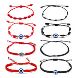 Daiiibabyyy Handmade Red String Turkish Evil Eye Bracelets for Men Women Adjustable Braided Rope Bracelet Lucky Jewelry Gift