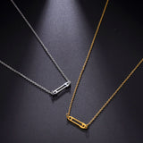 DAIIIBABYYY  -  Paper Clip Pendant Stainless Steel Necklace Women's Fashion Personality Minimalist Jewelry New 2024