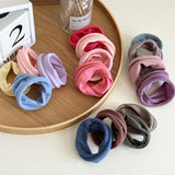 DAIIIBABYYY  -  Wholesale 4 Pieces A Set Soft High Elastic Scrunchie Wide Edge Seam Free Hair Rope Simple Retro Ponytail Rubber Band