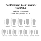 DAIIIBABYYY  -  24pcs Black Bow Design False Nails Pink French Almond Fake Nail Patch Full Cover Wearable Cute Strawberry Pattern Press on Nails