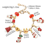 DAIIIBABYYY  -  New Design Charm Bracelet Christmas Santa Claus Crystal Beads Bracelet For Women Girl Korean Sweet Cute Jewelry Xmas Gifts