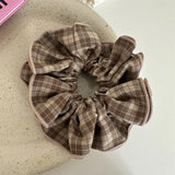 DAIIIBABYYY  -  Ins Hot Sale Fashion Colorful Plaid Cloth Elastic Scrunchie Advanced Fabrics Hair Rope Hair Accessories