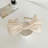 DAIIIBABYYYY  -  1PC Satin Mesh Bow Headband For Woman Girls Bright Silk Hairband Hair Hoop Fashion Hair Accessories Girl