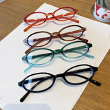 DAIIIBABAYYY  -  Retro Brown Square Frame Glasses Women Y2K Harajuku Anti-blue Light Eyeglasses Reading Spectacle Goggles Female Eyewears