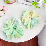 DAIIIBABYYY  -  Summer Small Fresh Oversized Gradient Color Elastic Fabric Scrunchie Simple Temperament Hair Rope High Ponytail Hair Accessories