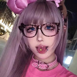 DAIIIBABYYY  -  Y2K Leopard Print Cat Bow Eyeglasses Frame NEW Vintage Glasses Accessory Cosplay Bow Ear Toys Girls Gift Halloween Party Props