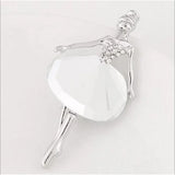 Daiiibabyyy Fashion Rhinestone Cute Dancing Girl Brooches Crystal Ballet Dancer Brooch Pins for Women Wedding Corsage Accessories Jewelry