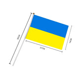 Daiiibabyyy 32 Countries Hand Waving Flag 10pcs QAT Hand Flag 14*21cm polyester Small Hand Waving Flag With Plastic Flagpole for Decoration