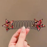 DAIIIBABYYY  - Children's Invisible Broken Hair Hairpin Adult Tiara Tools Curve Needle Bangs Fixed U Shape Insert Hair Styling Comb Accessories