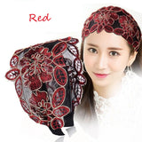 DAIIIBABYYYY  -  Wide Women Hairband Solid Lace Turban Solid Elastic Hair Bands Hair Accessories Headband for Women Girls Headdress