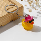 Daiiibabyyy Kawaii Cute Little Yellow Duck Keychain Cartoon Duck Keyring Car Key Chain Bag Purse Pendant School Bag Charm Lovely Gifts