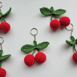 DAIIIBABYYY  -  Crochet Cherry Keychain cute Charm women