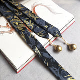 Daiiibabyyy Chinese Style Hanfu Headdress Hair Tie Ribbon Hair Rope Vintage Hair Band Bell Pendant Tassel Long Ribbon Women Girls Headwear